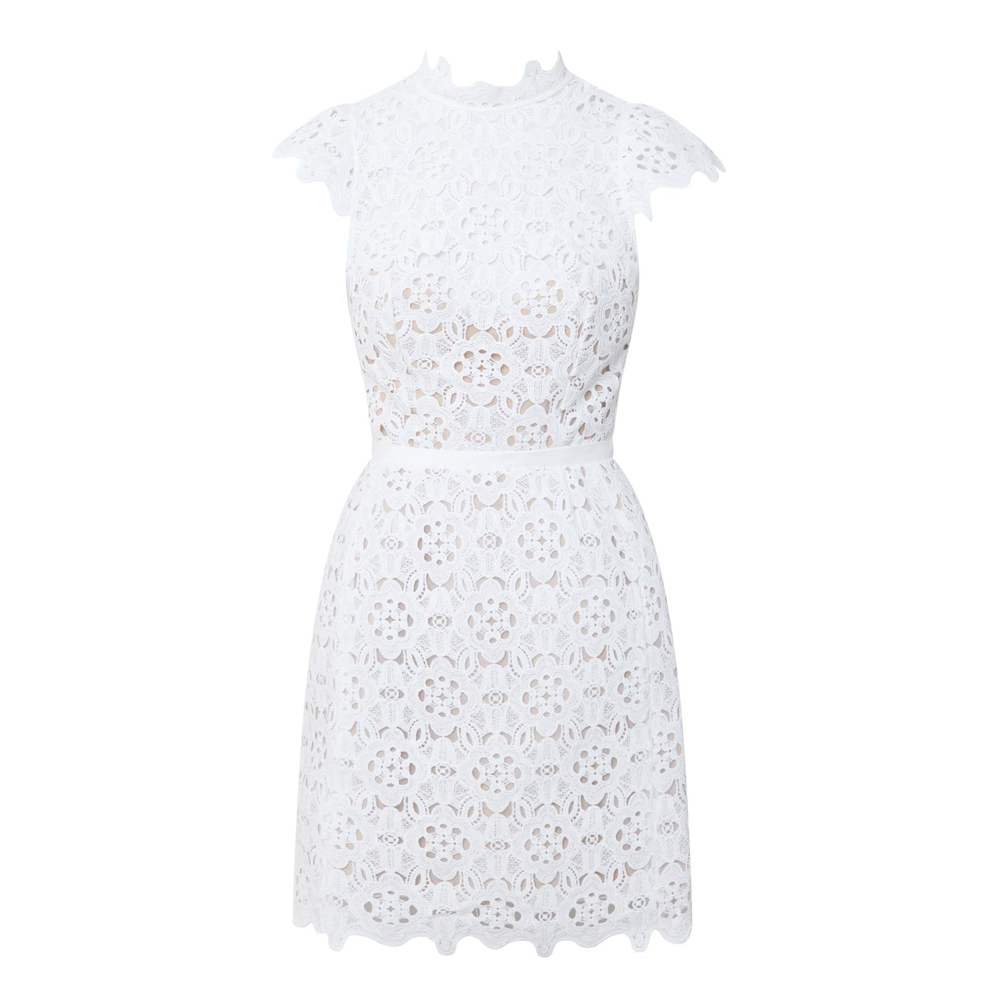 Rowen Hourglass Lace Dress – Orchid White (Final Sale) - Glamourous Grace