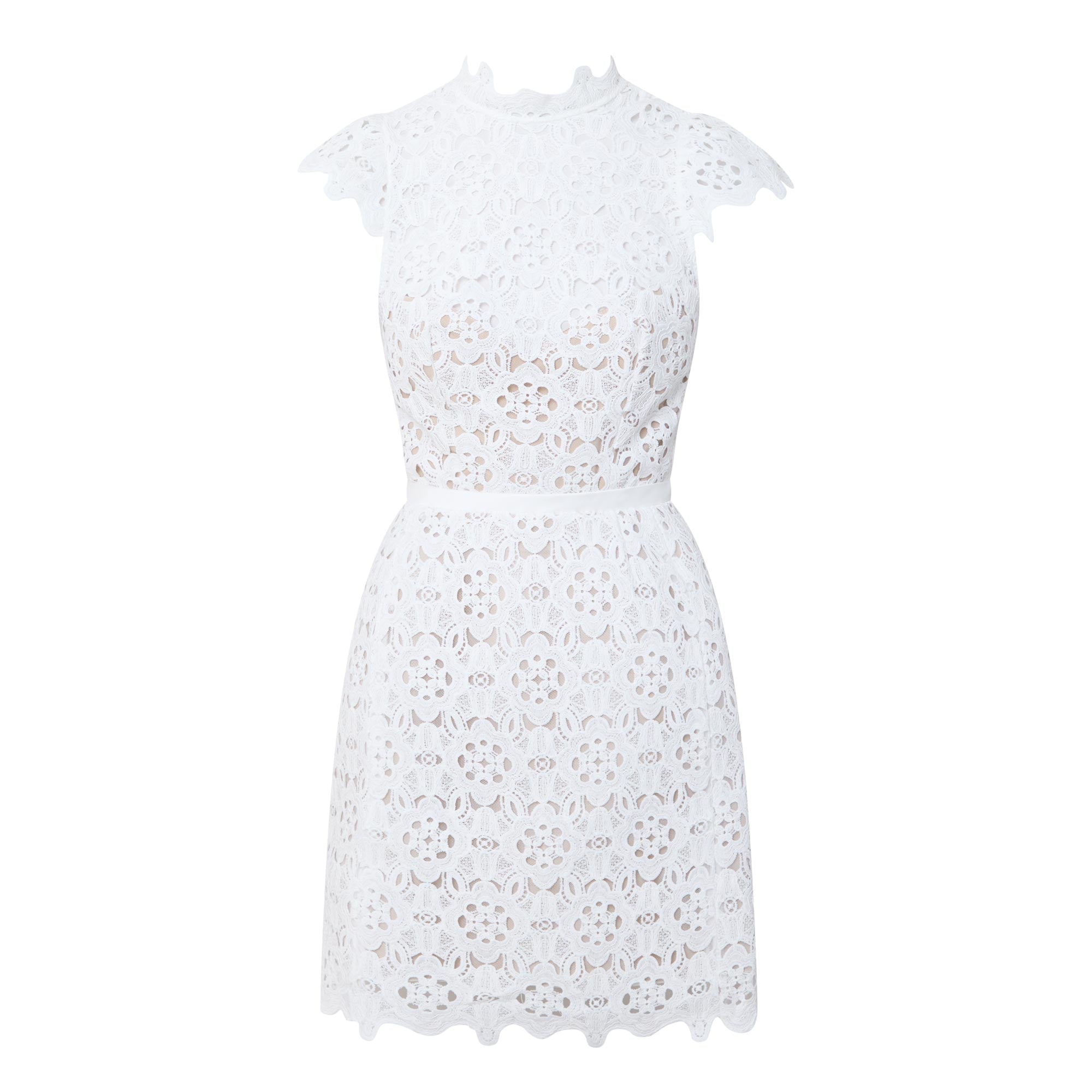 Rowen Hourglass Lace Dress – Orchid White (Final Sale) - Glamourous Grace