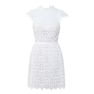 Rowen Hourglass Lace Dress – Orchid White (Final Sale) - Glamourous Grace
