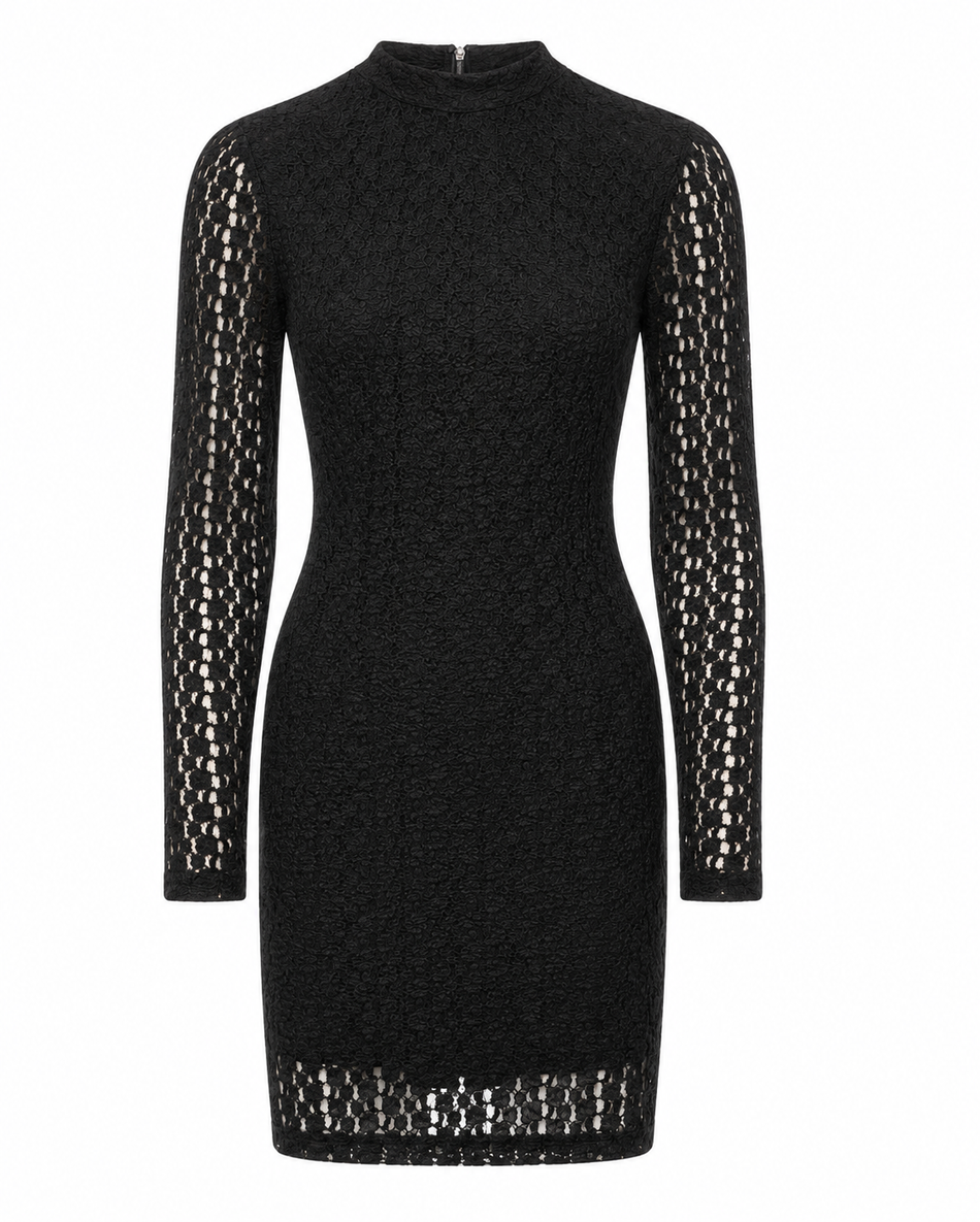 Vezza Floral Mesh Dress – Black (Final Sale) - Glamourous Grace