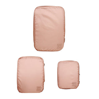 Compression Packing Cubes – Recycled Nylon – 3-pack – Pink/Blush - Glamourous Grace