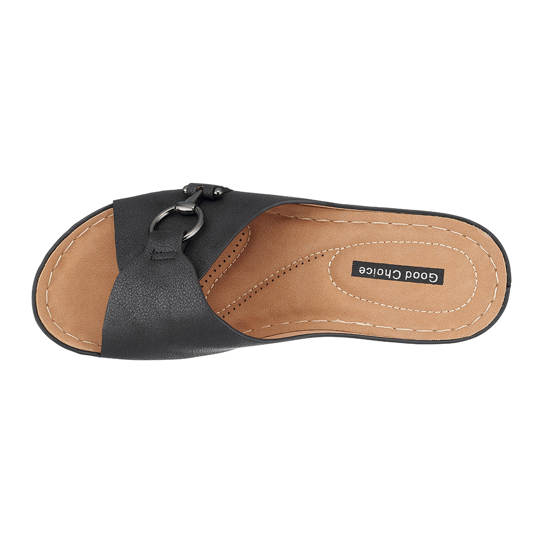 Women's Bay Black Wedge Sandals - Glamourous Grace