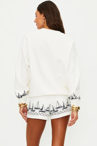 Devyn Regatta Anchor Oversized Sweatshirt