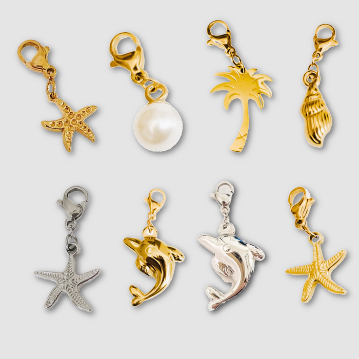 Beachy Vibes Charm Bar Charms - WATERPROOF - Glamourous Grace