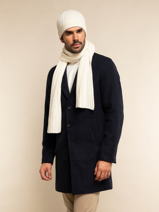 Milano (cream) - Italian 100% cashmere ribbed beanie (unisex) - Glamourous Grace