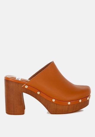 Benji Recycled Leather Clogs