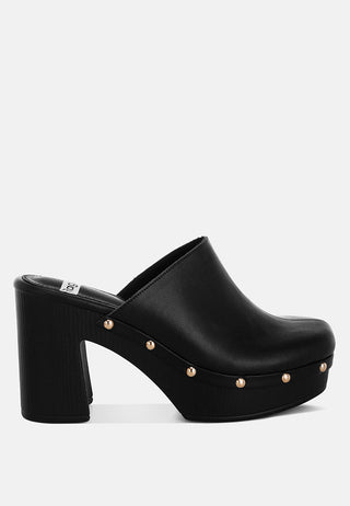 Benji Recycled Leather Clogs