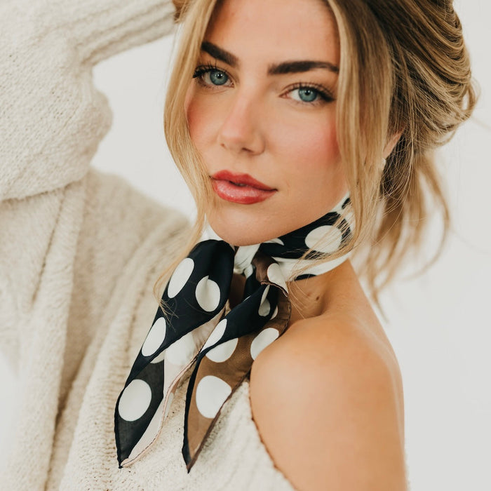Betty Polka Dot Square Scarf - Glamourous Grace