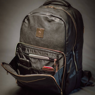 Black Leather Daily Commuter Bag XL