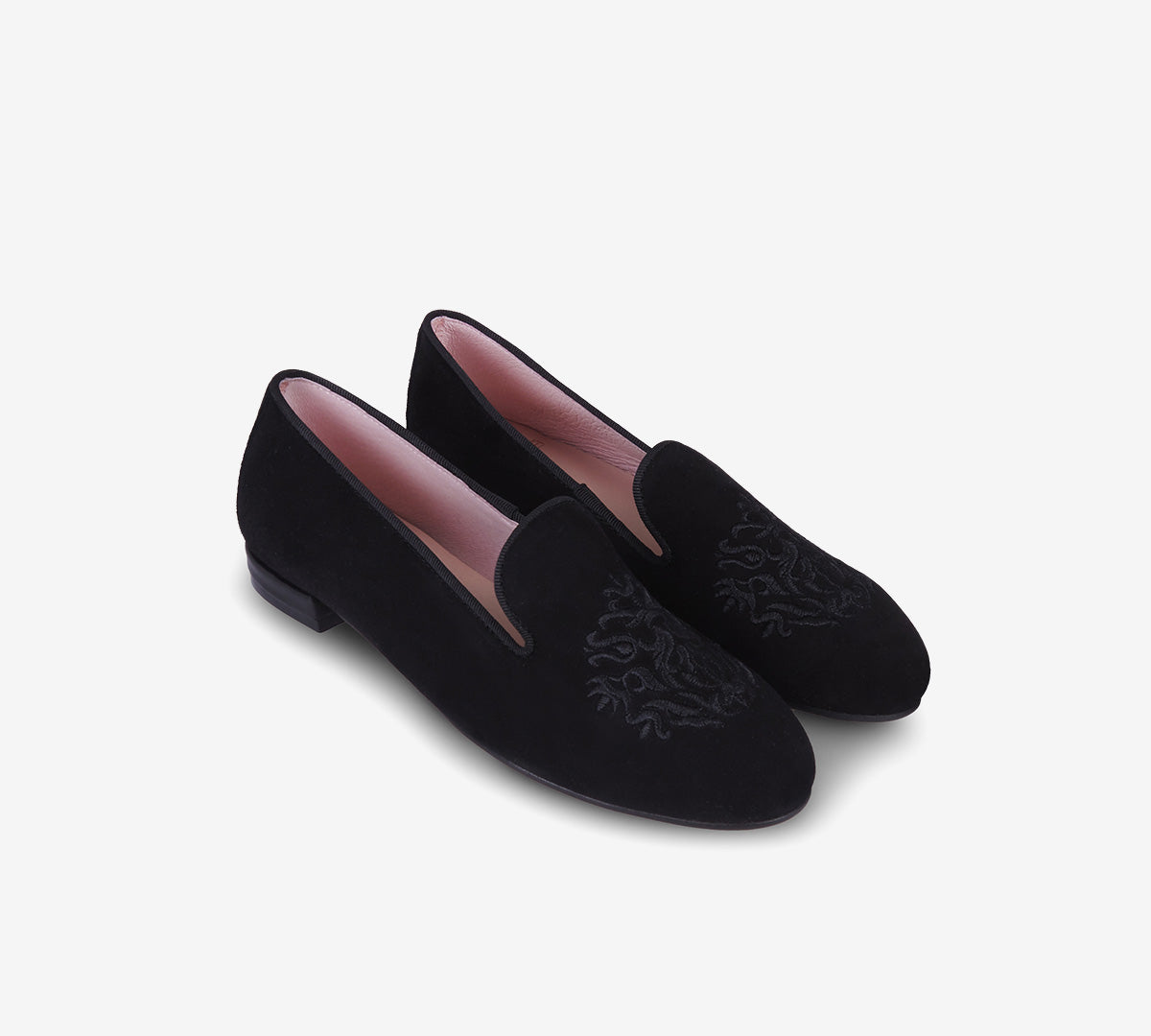 Black Loafer with Crest - Glamourous Grace