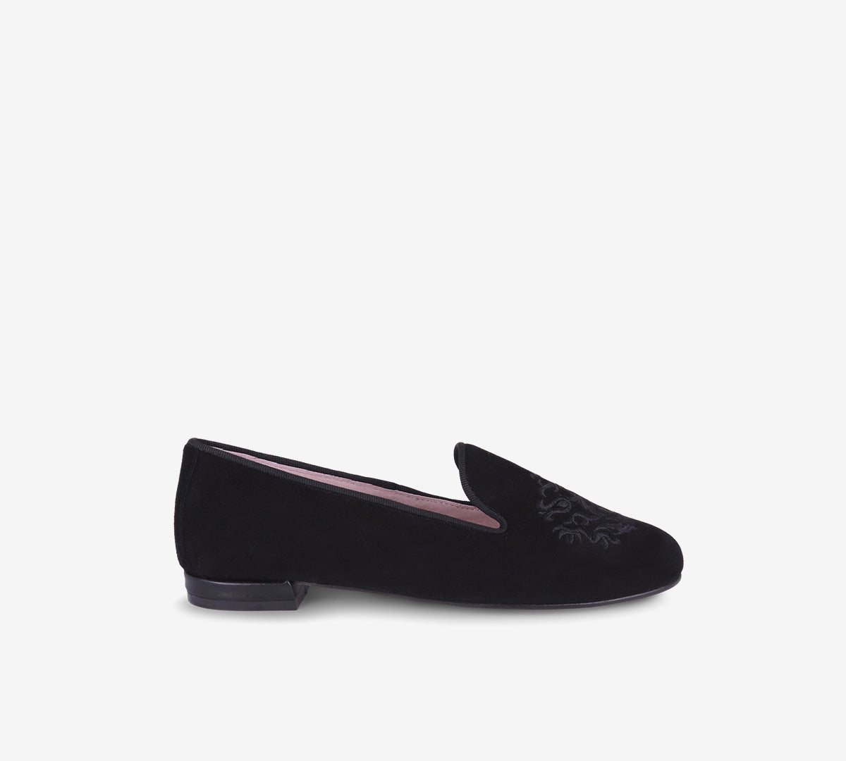 Black Loafer with Crest - Glamourous Grace