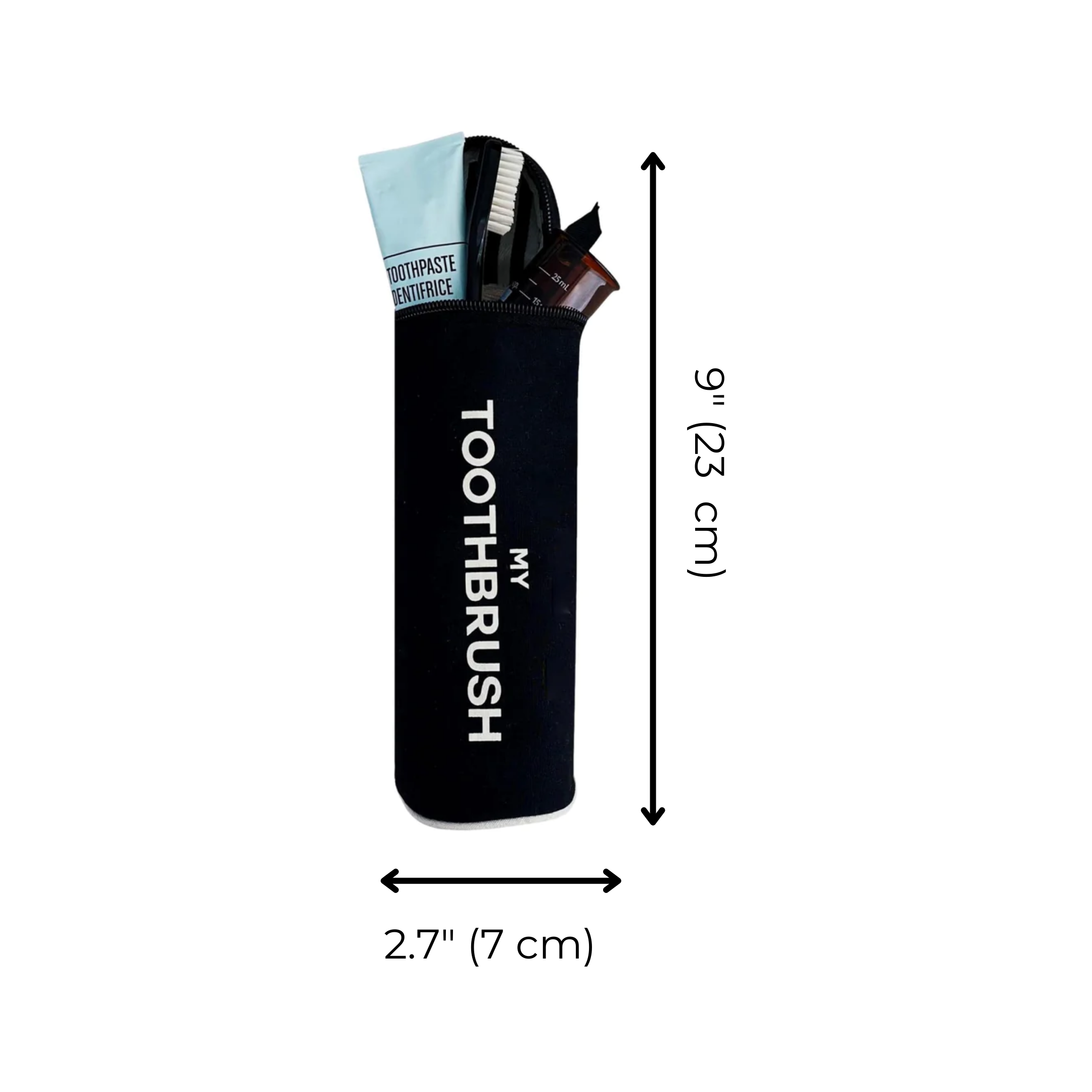 Toothbrush Travel Case – Black - Glamourous Grace