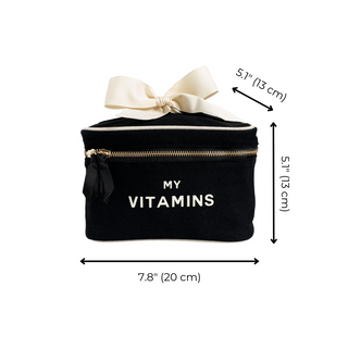 Vitamins Storage and Travel Box – Black - Glamourous Grace
