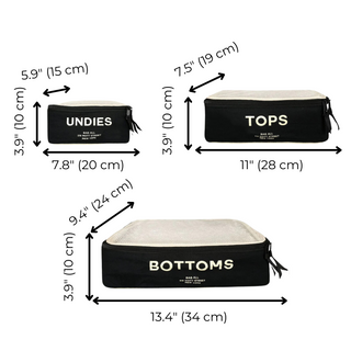 Best Packing Cubes, 3-pack – Black - Glamourous Grace