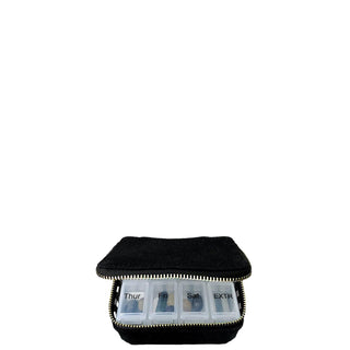 Weekly Pill Organizer Case – Small – Black - Glamourous Grace