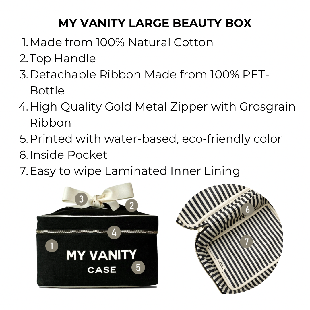 My Vanity Large Beauty Box – Black - Glamourous Grace
