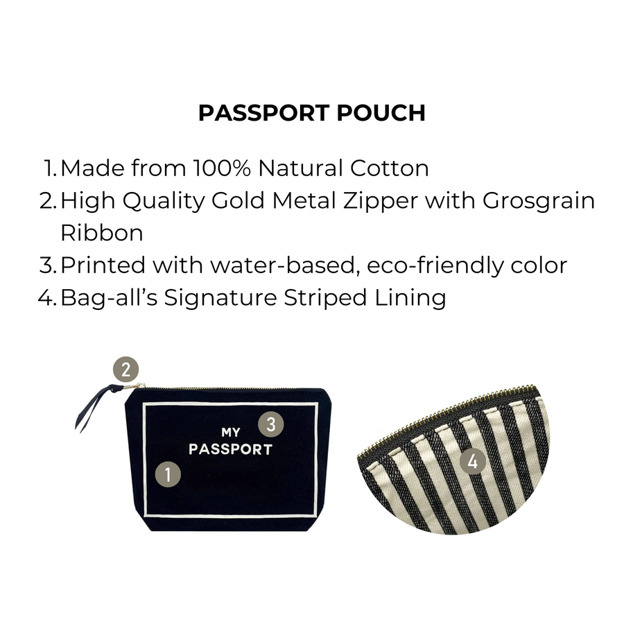Passport Pouch – Black - Glamourous Grace