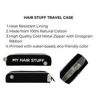 Hair Stuff Travel Case – Black - Glamourous Grace