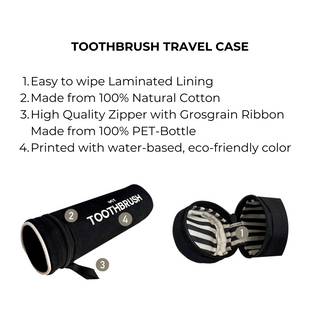 Toothbrush Travel Case – Black - Glamourous Grace