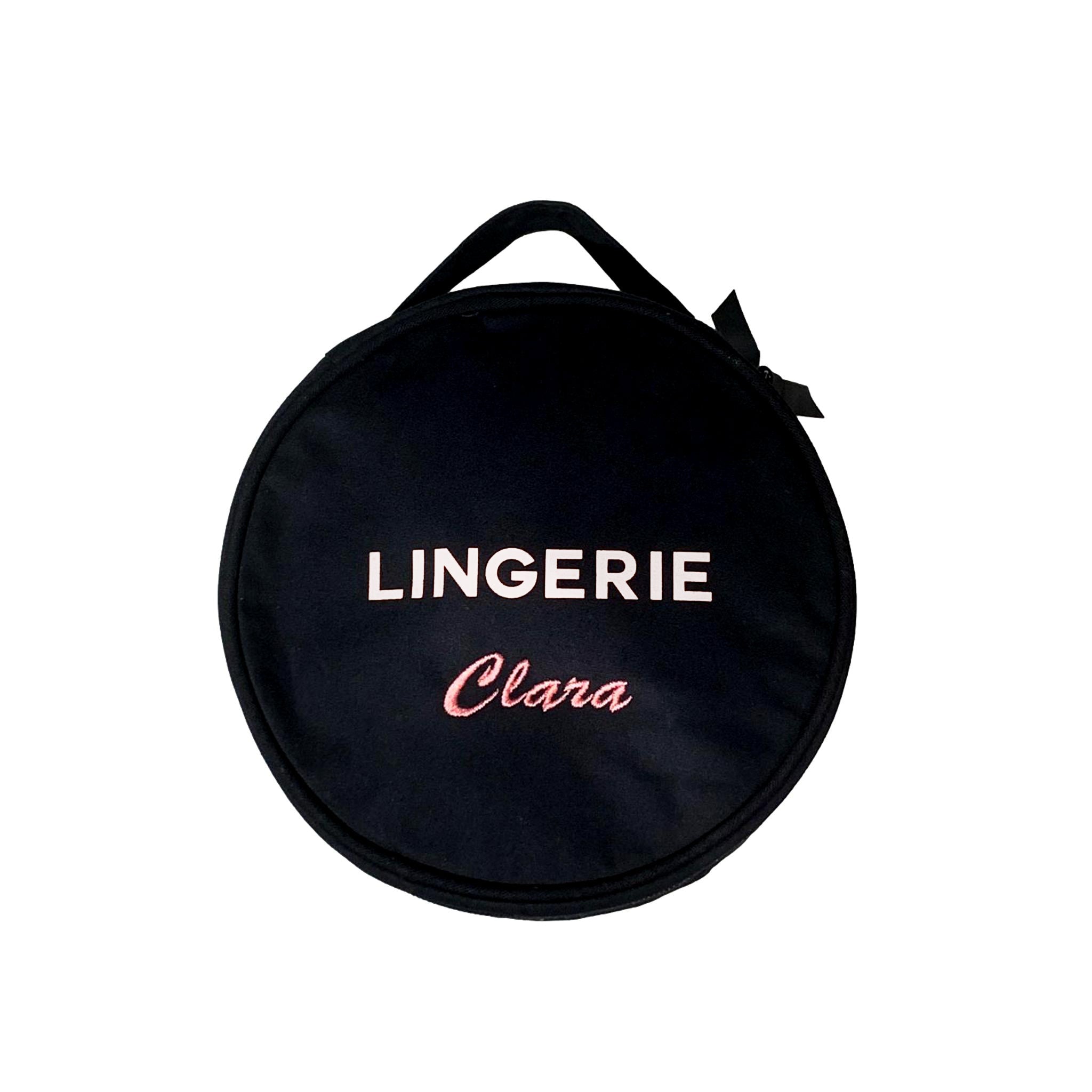Round Lingerie Case – Black - Glamourous Grace