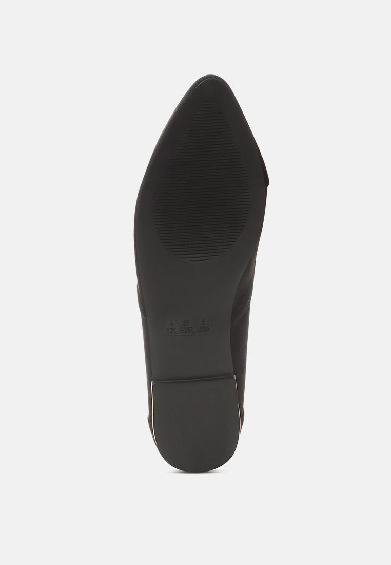 Geralda Suede Pointed Ballerinas - Glamourous Grace