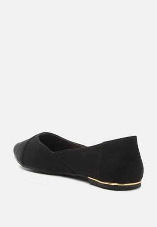 Geralda Suede Pointed Ballerinas - Glamourous Grace