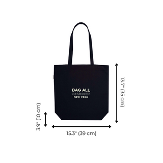 New York City Tote with Zipper and Inside Pocket – Black - Glamourous Grace