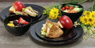 6pc Melamine Bowl Set, Black