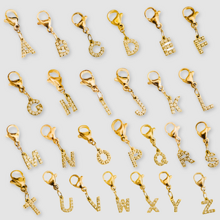 Initial Charm Bar Chanelle Charms - WATERPROOF