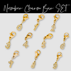 Bundled Number Charm Bar Chanelle Charms - WATERPROOF