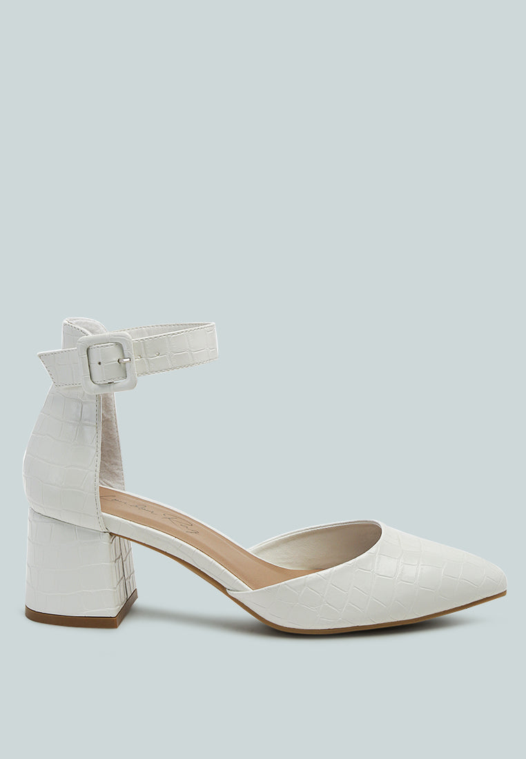 Nymph Faux Leather Low Block Heel Sandals - Glamourous Grace