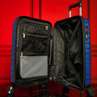 24-inch Blue Hardcase Roller Luggage - Glamourous Grace