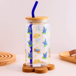 Sundays in the Bluebonnets 16 oz Glass Cup Set