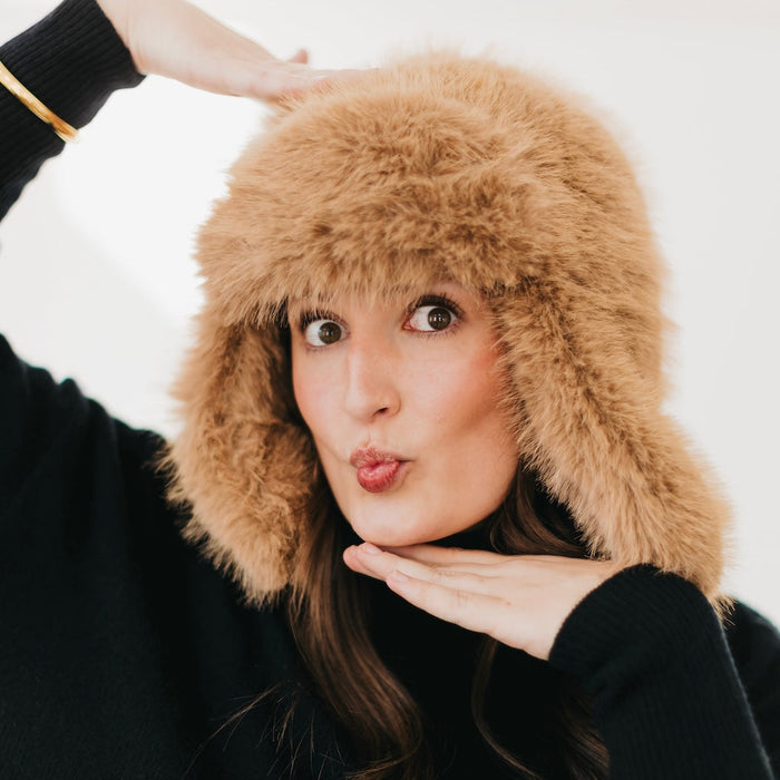 Bonnie Bomber Faux Fur Winter Hat - Glamourous Grace