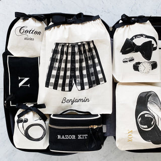 Boxer Shorts Bag – Cream - Glamourous Grace