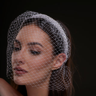 Bridal Birdcage Veil Headband - Glamourous Grace