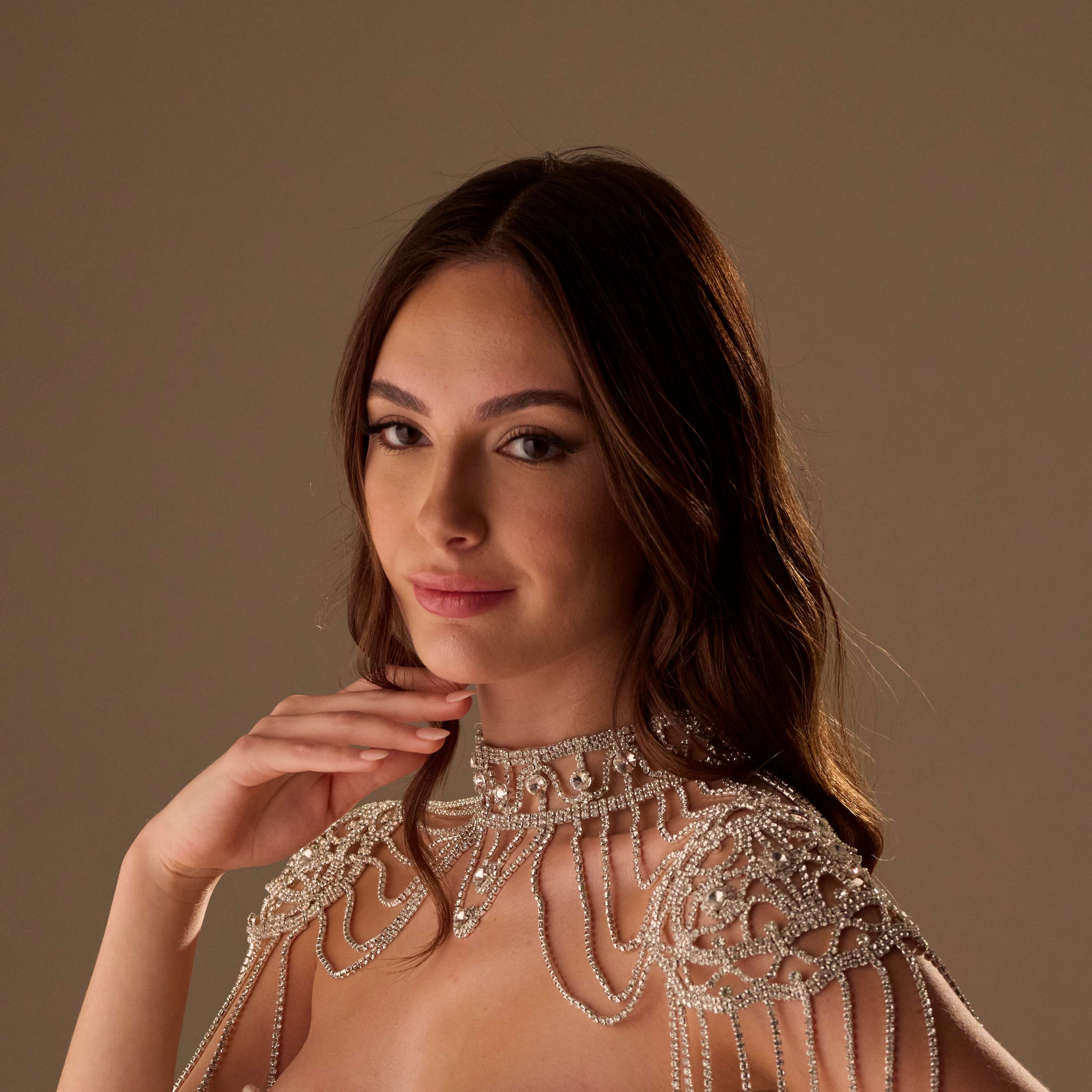 Bridal Shoulder Necklace- Shoulder Body Jewelry - Glamourous Grace
