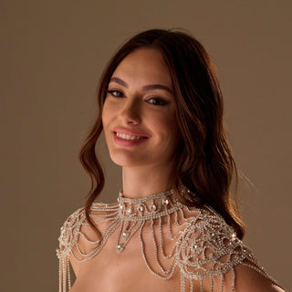 Bridal Shoulder Necklace- Shoulder Body Jewelry - Glamourous Grace