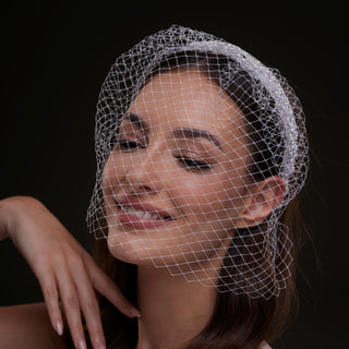Bridal Birdcage Veil Headband - Glamourous Grace