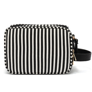 Bridesmaid Gift Canvas Leather Toiletry Bag Women Waterproof Dopp Kit Stylish Personalized Cosmetic Bag