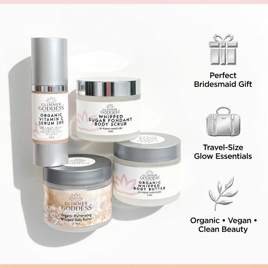 Bridesmaid Glow Gift Set – Radiant Beauty Essentials for Bridal Party & Wedding Day - Glamourous Grace