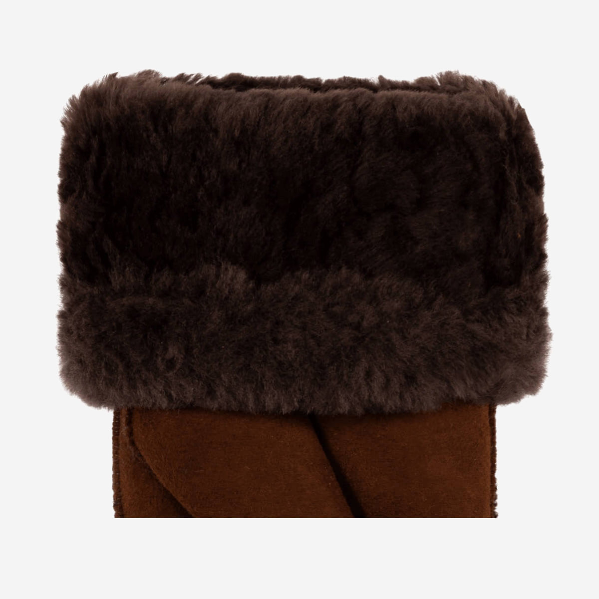 Brooke (brown) – Suede mittens with luxurious sheep fur lining - Glamourous Grace