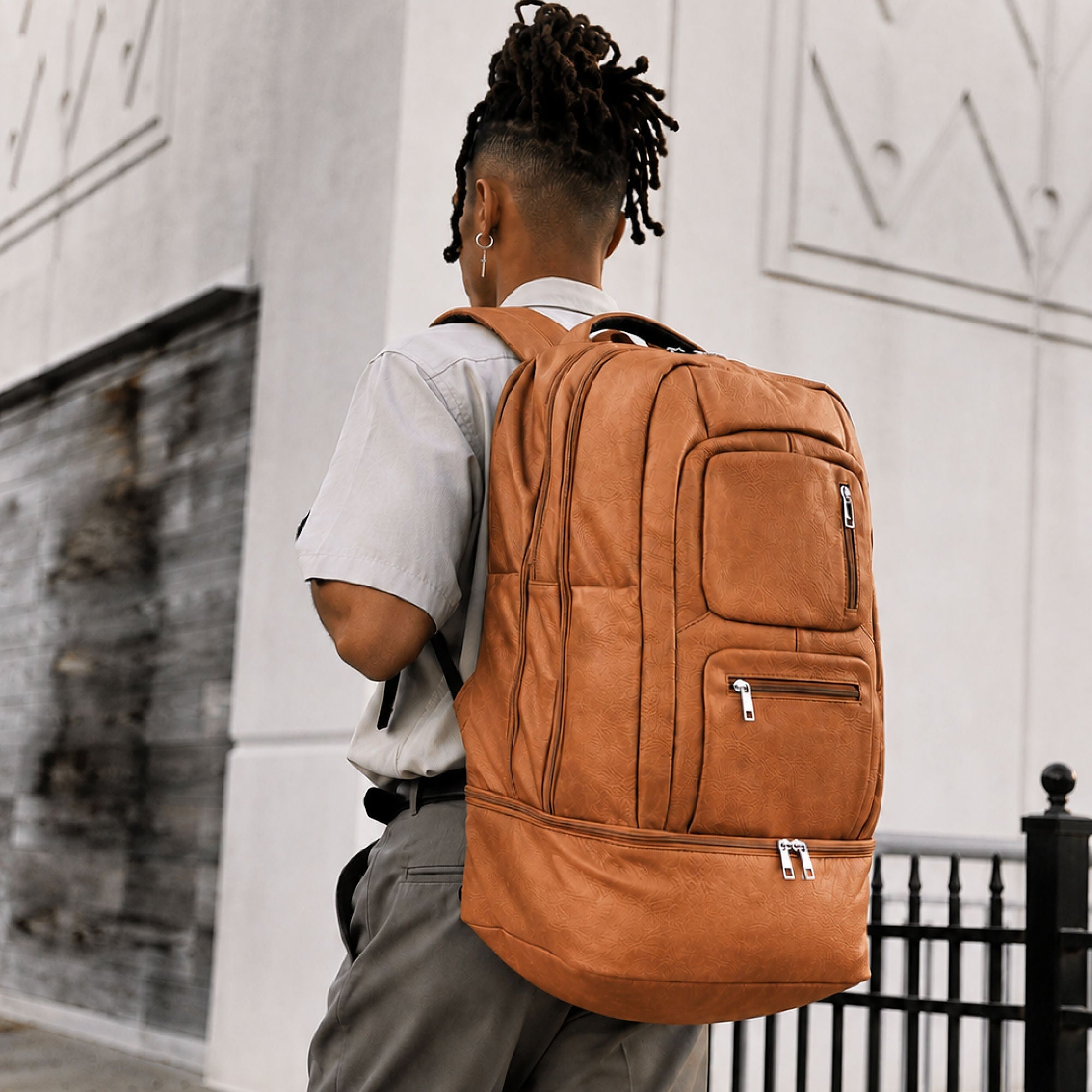 Brown Leather Luxury Patented Carry-On Bag (Only 300 Made)