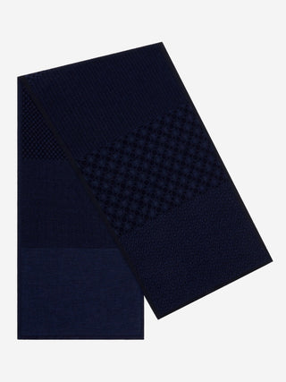 Bruno (blue) - Warm and soft Italian scarf from wool blend - Glamourous Grace