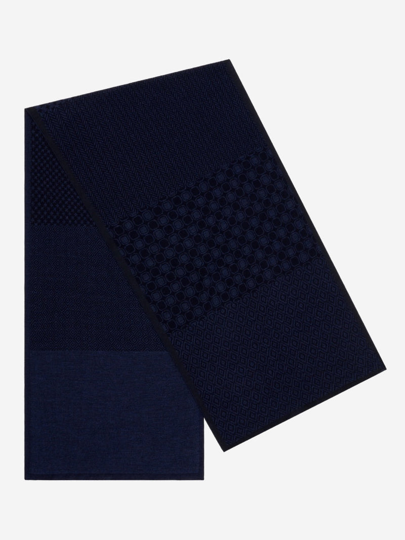 Bruno (blue) - Warm and soft Italian scarf from wool blend - Glamourous Grace