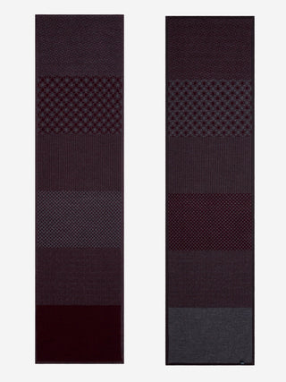 Bruno (grey/red) - Warm and soft Italian scarf from wool blend - Glamourous Grace