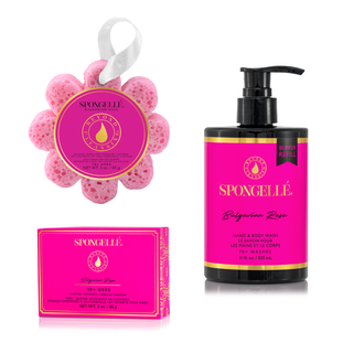 Bulgarian Rose Wild Flower, Pedi Buffer, and Body Wash Refill Set - Glamourous Grace