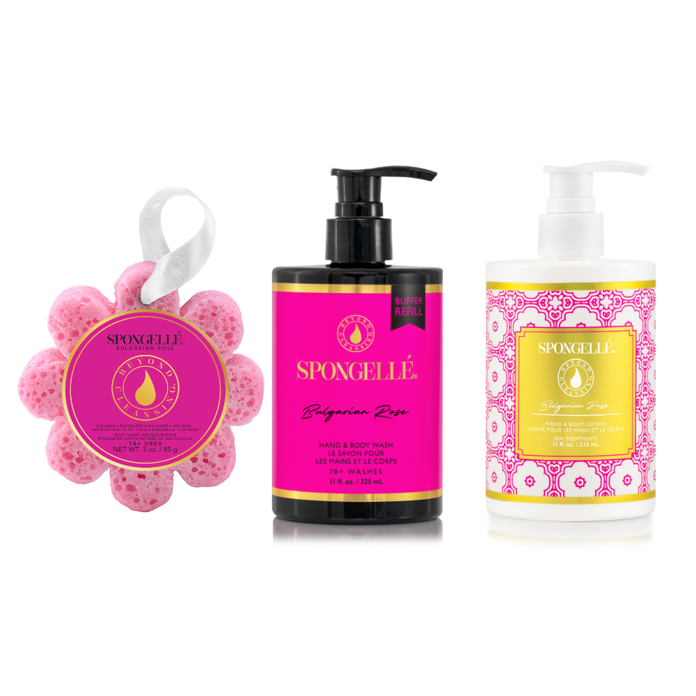 Bulgarian Rose Wild Flower, Body Wash Refill, and Body Lotion Set - Glamourous Grace