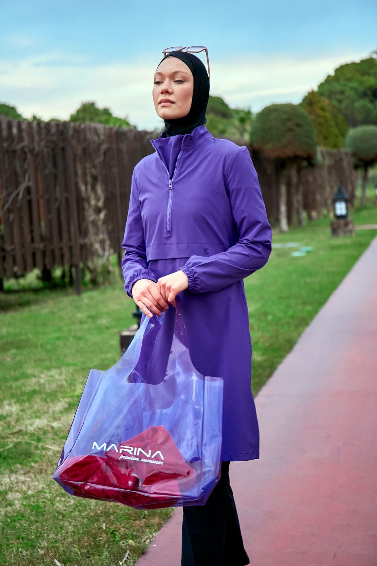 Purple Beach Bag C2403 - Glamourous Grace