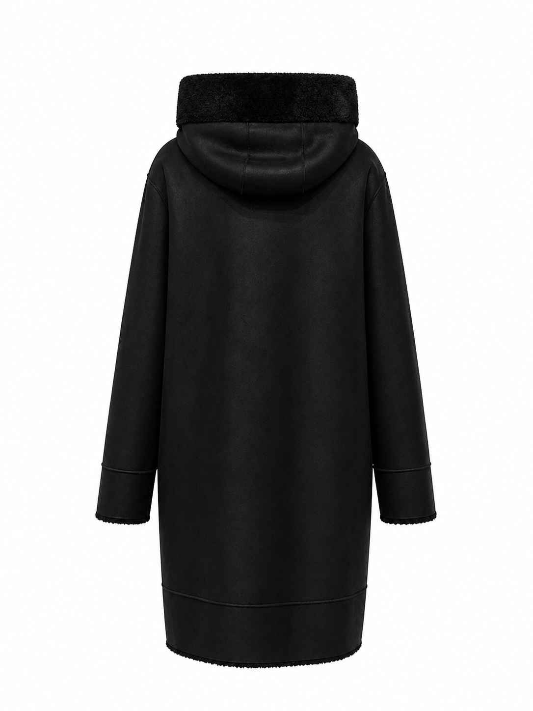 Reversible Faux Fur & Suede Coat